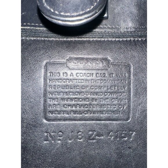 VTG Coach Waverly Soho Buckle Tote 4157 Black Leather Silver 90s Made in Dom Rep - Picture 8 of 8